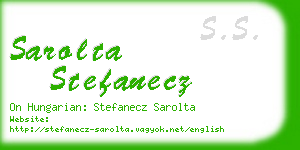 sarolta stefanecz business card